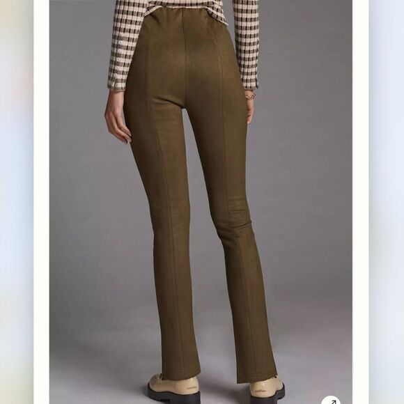 Anthropologie | Avec Les Filles Slit-Front Sueded Leggings Size XS - Picture 3 of 8